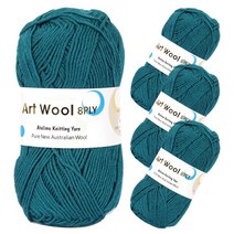 아트울8PLY 울 100% 뜨개실 4p, 9번 피콕그린