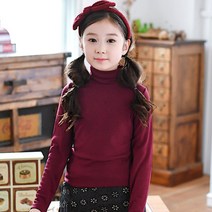 잭키드 여아용 기모 긴팔 반폴라티