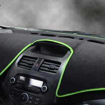 블랙라벨 펠트 라텍스 논슬립 대쉬보드커버 삼성, 투싼IX (상단매립), 블랙 + 그린