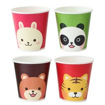 황씨네도시락 캐릭터 종이컵 4종, 120개입, 1세트
