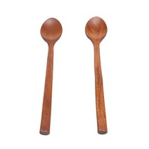 아카시아 옻칠 커피 롱스푼, 2개입