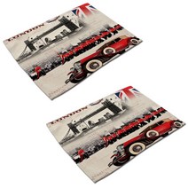 아울리빙 빈티지 영국 식탁매트 2p, B, 42 x 32 cm