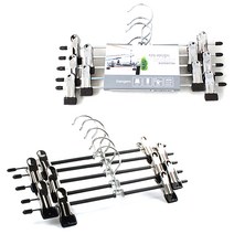 선우랜드 치마바지걸이 브라운 5p + 블랙 5p, 혼합 색상, 10개입