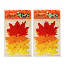 동기오피스 펠트아트 단풍잎 16p x 2세트, 혼합 색상(DF-1048)