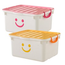 보노하우스 화이트 초대형 해피박스, 핑크, 옐로우, 2개