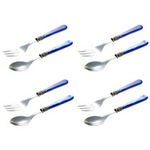 EME 나폴레옹 티타임 세트 포크 소 4p + 스푼 소 4p, 블루, 포크(소)4P + 스푼(소)4P