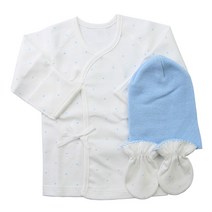 베이비베어 신생아용 하트 배냇저고리   손싸개   유아용 비니 3종세트