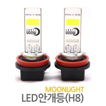 문라이트LED 10W LED안개등 6000K루나비젼(1대분) 1세트 H8, 혼합색상, 1개