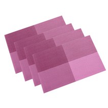 더자카 컬러 테이블 매트 4p, Y237LHLB002, 가로 45cm x 세로 30cm