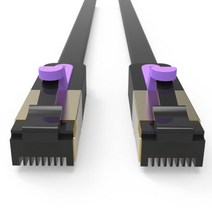 벤션 칼국수형 CAT.7 랜케이블 SSTP 10Gbps 3m, 블랙, 1개