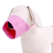 인터팝 패브릭 강아지 입마개 3호, 핑크, 1개