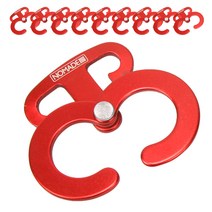 노마드캠핑 로프걸이 후크 10p, 레드