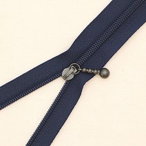 YKK 슬림 코일 지퍼 베이직 20cm, 네이비, 10개입