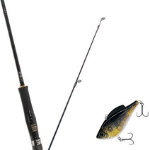 원다 아발론 스피닝 루어 낚싯대 702M + 다미끼 납자루 60 하드 베이트 루어 28g 230H BLACK GOLD, 1세트