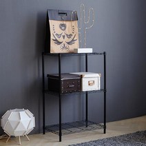 베스트리빙 스틸 선반 렉 3단 HB-C03H, 블랙