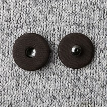 싸개스냅단추 2p세트 23mm, 다크브라운, 15세트