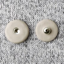 싸개스냅단추 2p세트 23mm, 베이지, 15세트