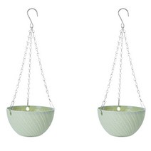 마켓감성 파스텔 무늬 행잉 화분 걸이 2p, 그린