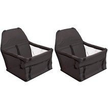 블럭마트 차량용 애견카시트, 블랙, 2개