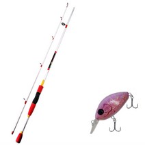 아피스 베스 게임 XT 루어 낚싯대 화이트 + 다미끼 디씨-100 하드 베이트 루어 55mm 228H SPINE ILLUSION, 1세트