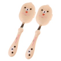 리락쿠마 편한스푼 얼굴 + 멀티케이스, 핑크, 2세트