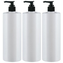 병도매닷컴 AC500 백색 디스펜서 검정 마개 공병, 500ml, 3개입