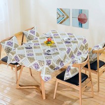 아울리빙 북유럽 스타일 테이블보, H, 130 x 130 cm