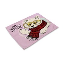 스윗리빙 큐티 애니멀 일러스트 테이블매트, 01, 42 x 32 cm