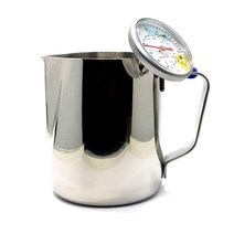 제니스코 뉴라떼아트 밀크저그 온도계형 1000ml 라운드타입, 혼합 색상, 1개