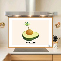 키센주방아트보드 아보카도 타일 680 x 650 mm, 오렌지, 1개