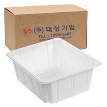 쿡앤락 일회용 실링용기 백색 2.5L 몸통, 400개입, 1개
