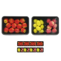 도나앤데코 PP내열 도시락용기 블랙 한칸 5p + 두칸 5p, 1세트, 용기 하단 10p + 상단 10p