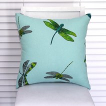 나산데코 린넨 인디언 잠자리 프린팅 쿠션 커버