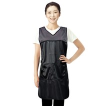 라인 테크노 유니폼 미디 앞치마, 블랙(LN6092), 1개