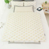 보떼하우스 프리미엄 사계절 일체형 낮잠이불 사계절베갯솜 포함, 체리 아이보리