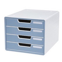 더라이프 디럭스 컬러 서류함, 민트, 4단