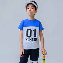 캔키즈 남아용 넘버원 티셔츠