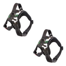 AnTs 반려동물 대형견용 하네스 2p, 그린위장