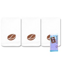 송월타월 커피핸드 행주 원두 3p + 후레쉬 샤워타월 보라, 혼합 색상, 1세트