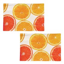 스토어33 후르츠 키친 린넨 테이블매트 2p, G, 44 x 28 cm