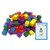 가베가족 칼라쌓기나무 3단계 세트, 빨, 주, 노, 초, 파, 보