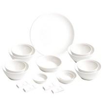 다소다 4인조 홈 식기세트 17p, 리얼화이트, 식기 7종