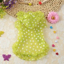 슈퍼식스 반려동물 꽃무늬 자외선차단 바람막이, 그린