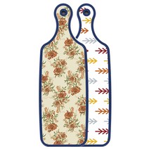 로엠디자인 블루 에디션 서빙 도마 보드 소나무화이트, 두목색플라워, 1개