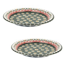 디어리빙 북유럽플라워 접시 16.5cm 그린, 2개입, 단품