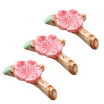 앤티스 주방용품 세라믹 젓가락 거치대, 꽃, 3개입