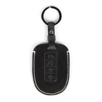 네임드컴퍼니 Origin 기아 4버튼 가죽 스마트키 케이스 K01 포르테쿱, 시크블랙