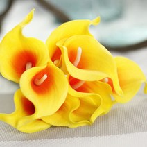 블럭마트 카라 조화 6p, 오렌지 하트 옐로우