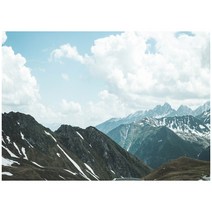 UVDS 주방 강화유리 아트보드 눈이 보이는 높은 산맥, 1개