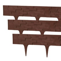 가든플라스트 스톤 팰리세이드 정원테두리 2.37m, 진한갈색